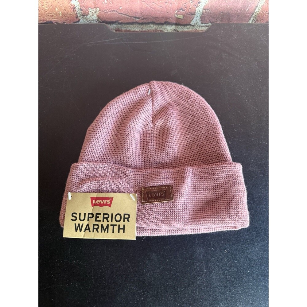 Levis Adult Pink Beanie Knit Superior Warmth Size OSFM NWT